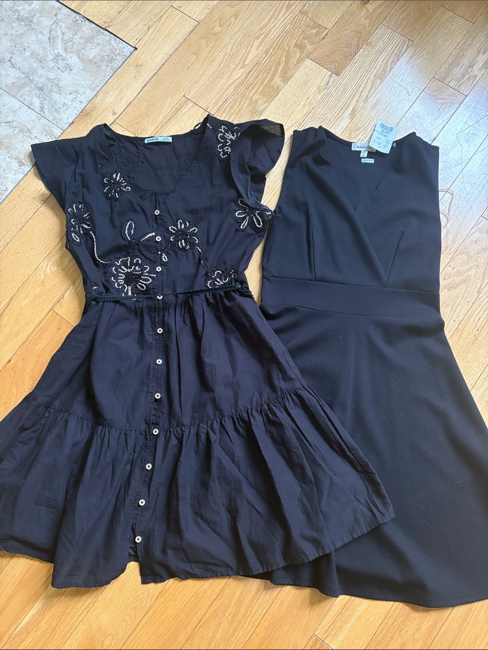 2 summer dresses - one net one worn once - size small - med